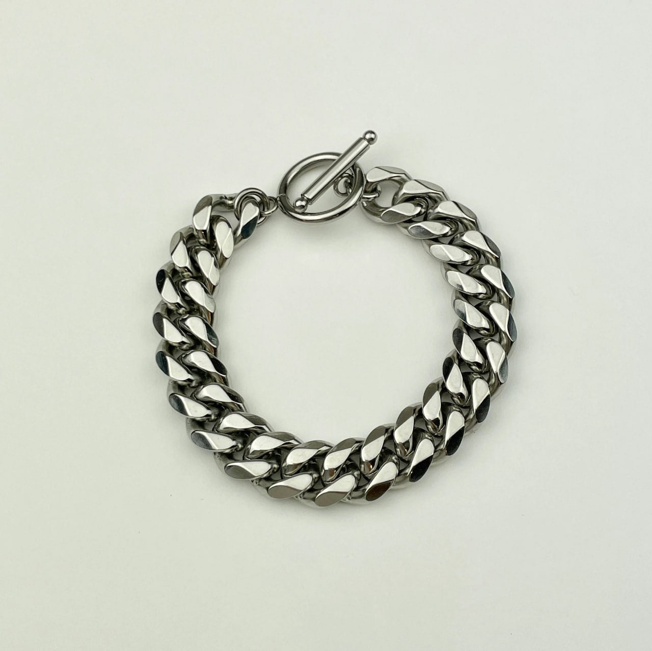 High Polished Cuban Link Bracelet
